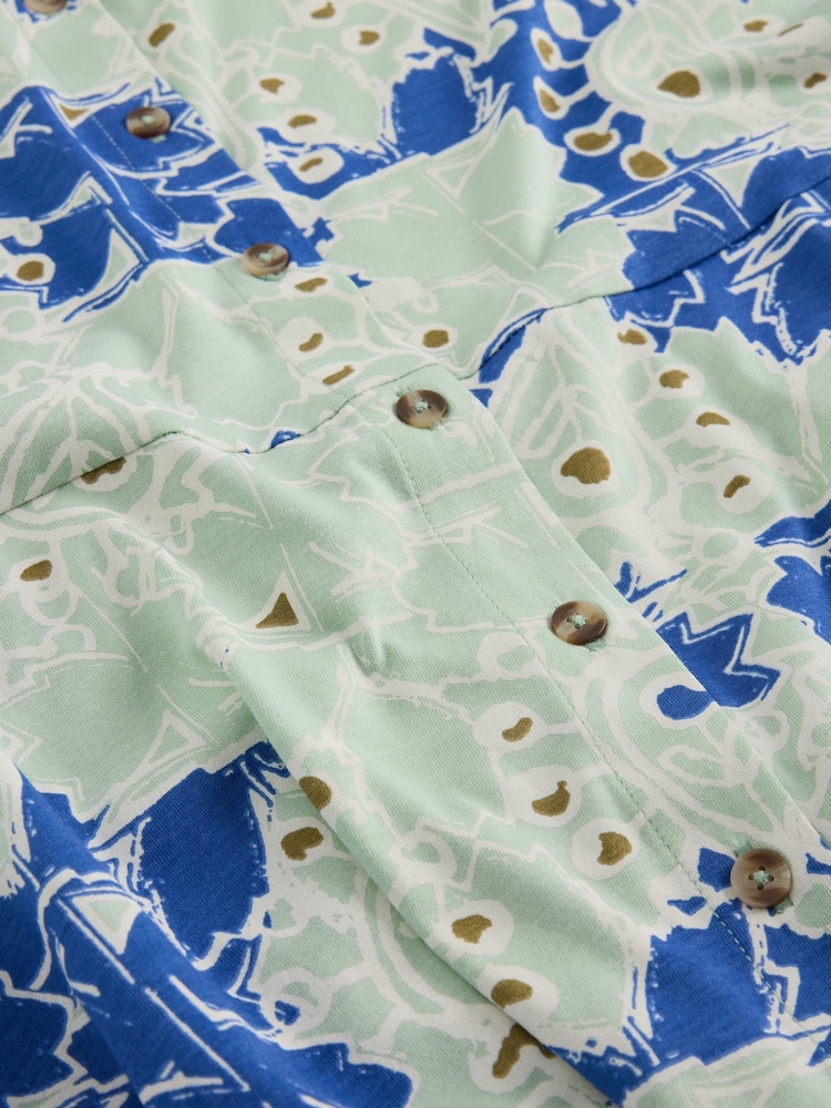 White Stuff Blue Ria Jersey Shirt Dress - Image 6 of 6