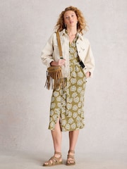 White Stuff Green Annie Jersey Shirt Dress - Image 1 of 6