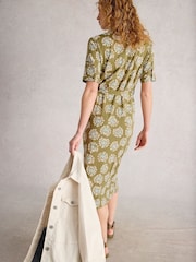 White Stuff Green Annie Jersey Shirt Dress - Image 2 of 6