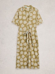 White Stuff Green Annie Jersey Shirt Dress - Image 5 of 6