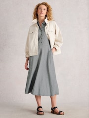 Vestido de malha Rua com meia carcela White Stuff - Imagem 1 de 6