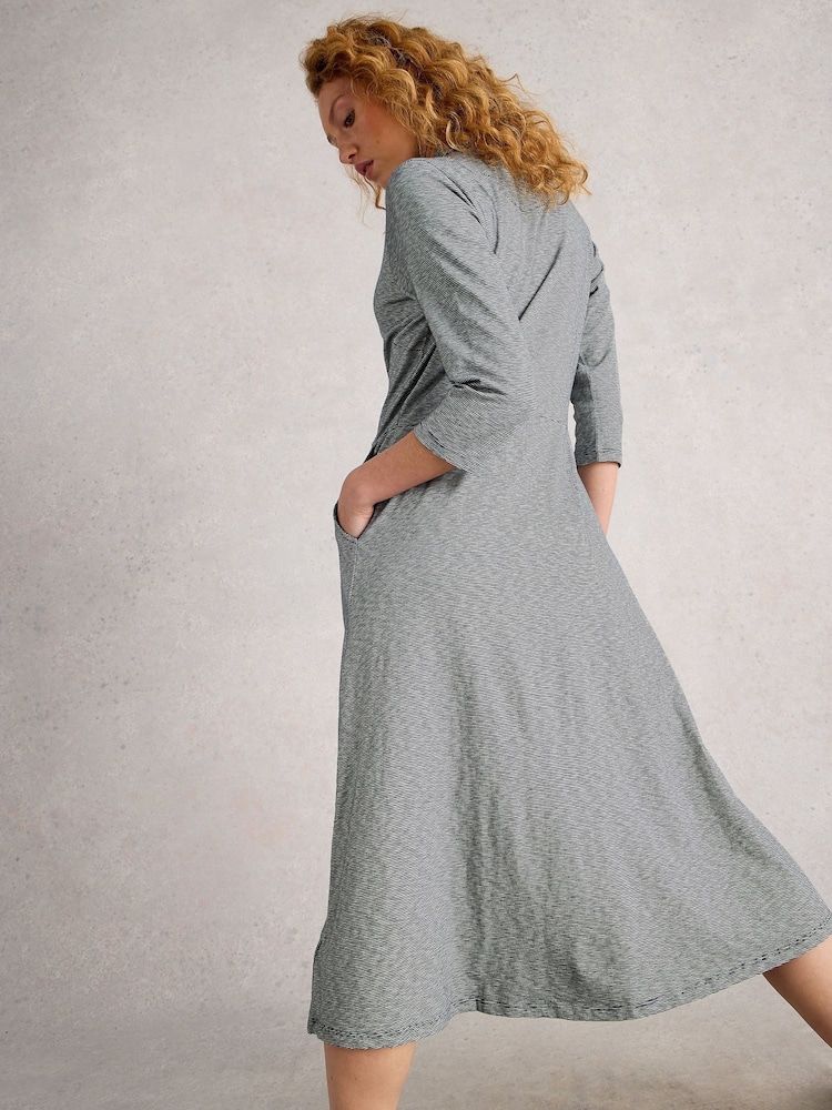 Vestido de malha Rua com meia carcela White Stuff - Imagem 2 de 6