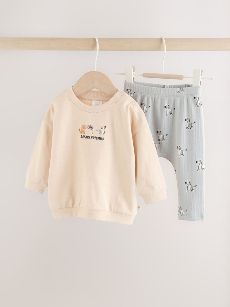 Monochrome Safari Top and Leggings 2 Piece Baby Set (0mths-3yrs) - Image 1 of 15 Monochrome Safari Top and Leggings 2 Piece Baby Set (0mths-3yrs) - Image 1 of 15