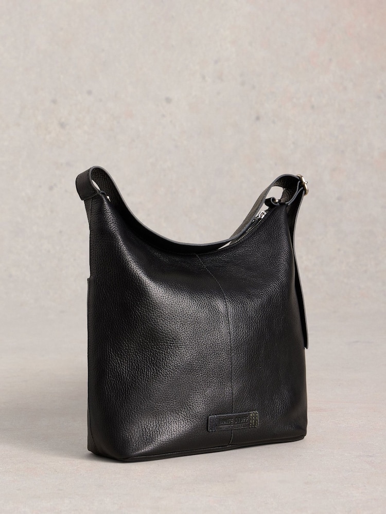 White Stuff Black Sophia Leather Cross-Body Bag - Image 1 of 6