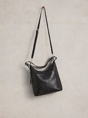 White Stuff Black Sophia Leather Cross-Body Bag - Image 3 of 6