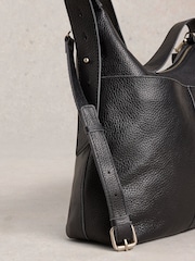 White Stuff Black Sophia Leather Cross-Body Bag - Image 5 of 6