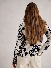White Stuff Natural Lulu Print Cardigan - Image 2 of 6