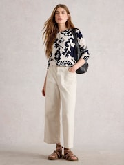 White Stuff Natural Lulu Print Cardigan - Image 4 of 6
