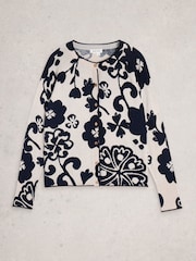 White Stuff Natural Lulu Print Cardigan - Image 5 of 6
