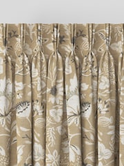 Natural Woodblock Floral Made to Measure Curtains - Image 3 of 9