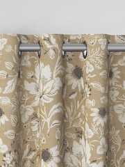 Natural Woodblock Floral Made to Measure Curtains - Image 6 of 9