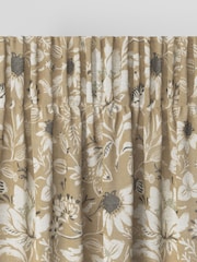 Natural Woodblock Floral Made to Measure Curtains - Image 7 of 9