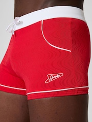 Speedo Red Textured Aqua Shorts - Image 4 of 6