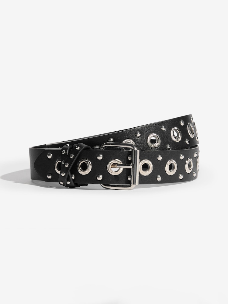 Lipsy Leopard Print and Studded Belts 2 Pack - Image 2 of 5