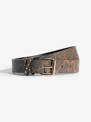 Lipsy Leopard Print and Studded Belts 2 Pack - Image 3 of 5