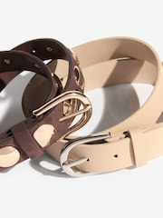 Friends Like These Choc and Cream Studded Belts 2 Pack - Image 5 of 5