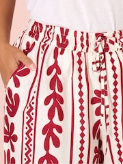 Yours Curve Red Woven Midaxi Culottes - Image 4 of 5