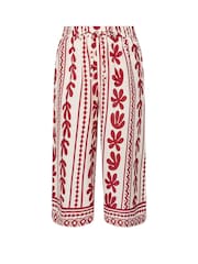 Yours Curve Red Woven Midaxi Culottes - Image 5 of 5