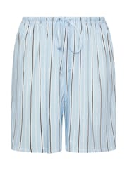 Yours Curve Blue Stripe Shorts - Image 5 of 5