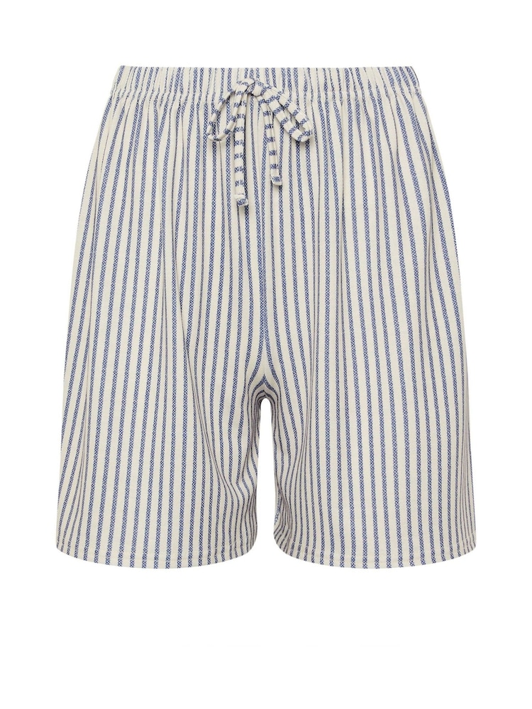 M&Co Blue Stripe Tie Waist Shorts - Image 5 of 5
