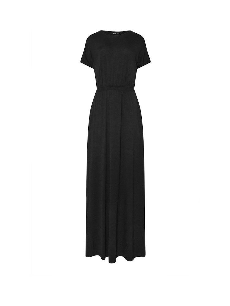 Long Tall Sally Black Shirred Waist Maxi Dress - Image 1 of 1
