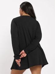 Yours Curve Textured Waterfall Cardigan - Imagem 3 de 5
