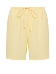 Yours Curve Yellow Textured Shorts - Image 5 of 5
