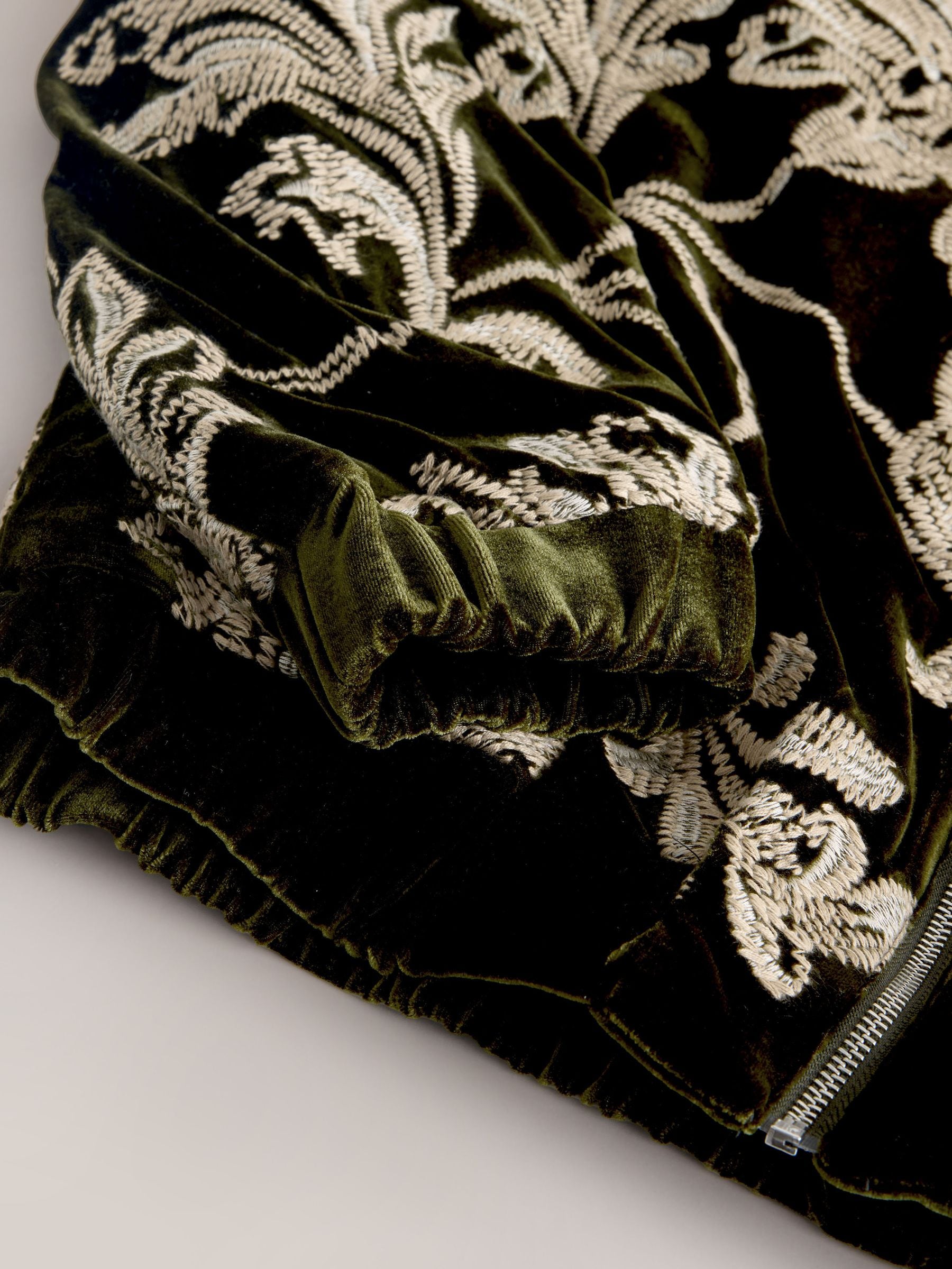 Buy Green Embroidered Velvet Jacket from Next USA