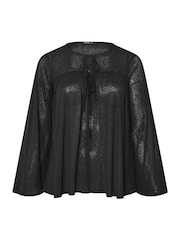 Yours Curve Black Thick and Thin Bow Cover-Up - Image 5 of 5