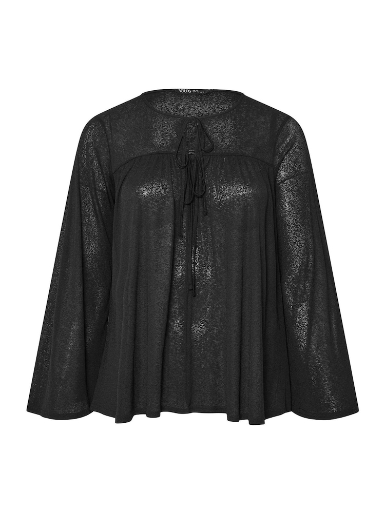 Yours Curve Black Thick and Thin Bow Cover-Up - Image 5 of 5