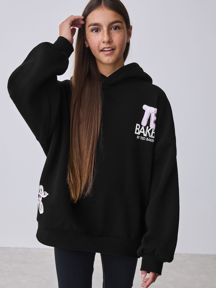 Baker by Ted Baker Oversized Back Print Hoodie - Image 1 of 11