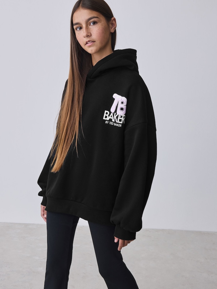 Baker by Ted Baker Oversized Back Print Hoodie - Image 2 of 11