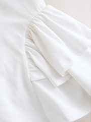 Baker by Ted Baker Navy 2 Piece Peplum Hem T-Shirt & Printed Leggings Set - Image 14 of 15