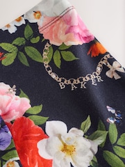 Baker by Ted Baker Navy 2 Piece Peplum Hem T-Shirt & Printed Leggings Set - Image 15 of 15