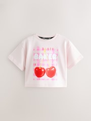Baker by Ted Baker Pink & White 3 Pack Boxy Fit Graphic Printed T-Shirt - Image 2 of 8