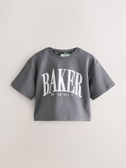 Baker by Ted Baker Pink & White 3 Pack Boxy Fit Graphic Printed T-Shirt - Image 3 of 8