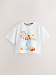 Baker by Ted Baker Pink & White 3 Pack Boxy Fit Graphic Printed T-Shirt - Image 4 of 8