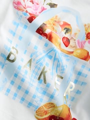 Baker by Ted Baker Pink & White 3 Pack Boxy Fit Graphic Printed T-Shirt - Image 7 of 8