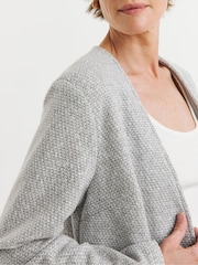 JD Williams Grey Notch Neck Unlined Coatigan - Image 4 of 4