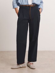 JD Williams Blue Anthology By JD Williams Premium Pleated Tapered Trousers - Image 2 of 6
