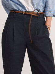 JD Williams Blue Anthology By JD Williams Premium Pleated Tapered Trousers - Image 5 of 6