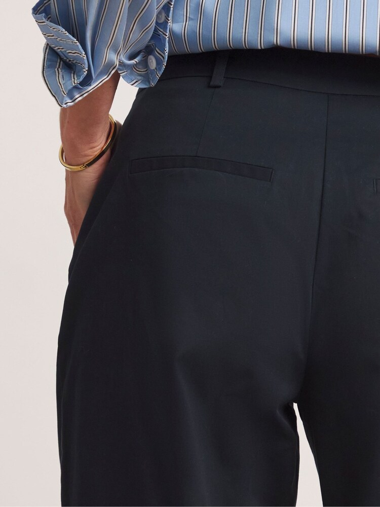 JD Williams Blue Anthology By JD Williams Premium Pleated Tapered Trousers - Image 6 of 6