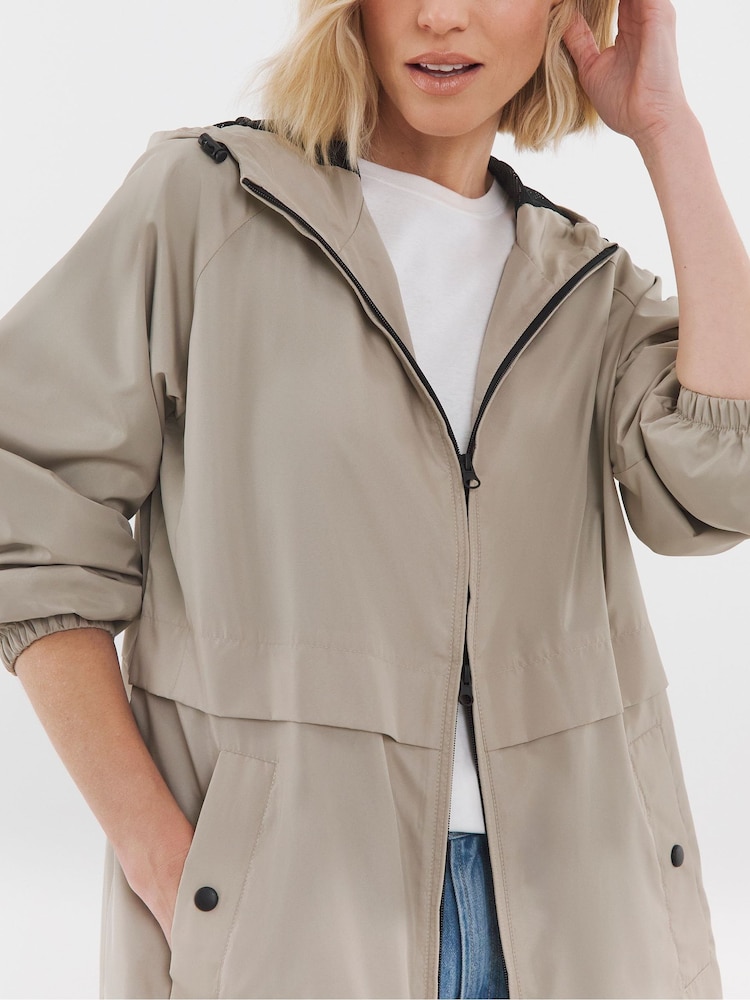 JD Williams Natural Longline Lightweight Raincoat - Image 4 of 4