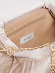 JD Williams Nude Bow Pleated Clutch Bag - Image 2 of 5