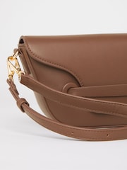 JD Williams Brown Saddle Shoulder Bag - Image 3 of 6