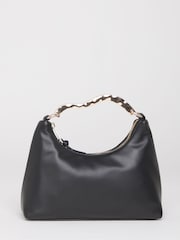 JD Williams Black Gold Handle Occasion Bag - Image 1 of 5