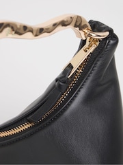 JD Williams Black Gold Handle Occasion Bag - Image 2 of 5