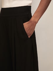 Reiss Black Lucyle Petite Reiss | Royal Ballet Chiffon Trousers - Image 4 of 7