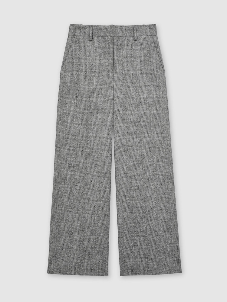 Reiss Grey Darlton Wide-Leg Textured Suit Trousers - Image 2 of 7 Reiss Grey Darlton Wide-Leg Textured Suit Trousers - Image 2 of 7