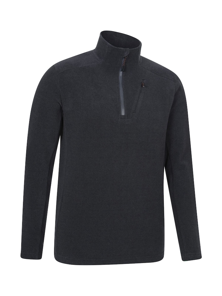 Mountain Warehouse Black Mens Ridge Half Zip Fleece - Image 2 of 5 Mountain Warehouse Black Mens Ridge Half Zip Fleece - Image 2 of 5